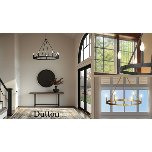 Dutton 12 Light 42.5 inch Signature Brass Chandelier Ceiling Light